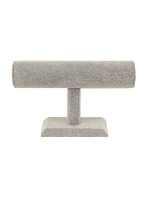 JD164-GY Short Bracelet Display Bar - Grey Velvet