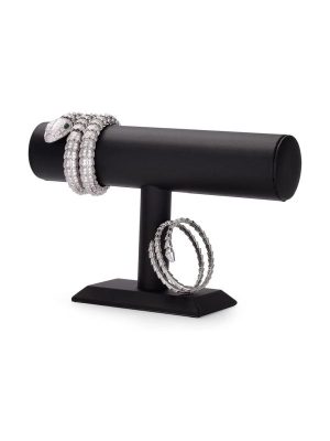 Alternative view of JD164-BLP Short Bracelet Display Bar - Black Imitation Leather