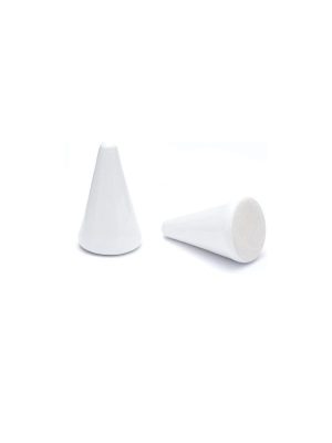 JD089-W Single Ceramic Ring Cone - White
