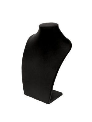 Alternative view of JD159-BLP Medium Necklace Bust - Black Imitation Leather