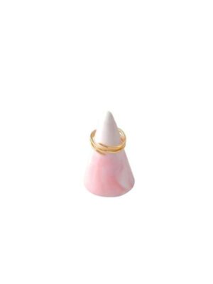 JD200-P Single Ceramic Marble Ring Cone - Pink
