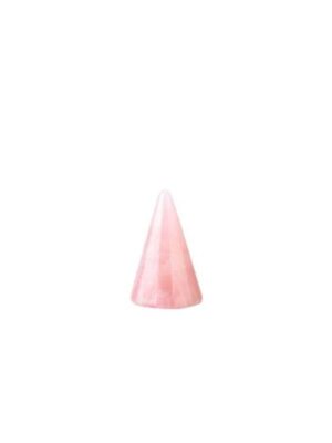 JD273-RQ Single Quartz Ring Cone - Rose Quartz