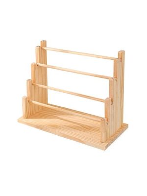 JD277-4  Wood Horizontal Bar Display - Four Tier